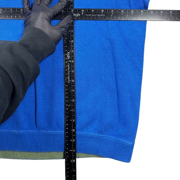 Tommy Bahama Sweater 1/4 Zip Reversible Contrast Stitch Outdoor Activewear - Picture 8 of 12